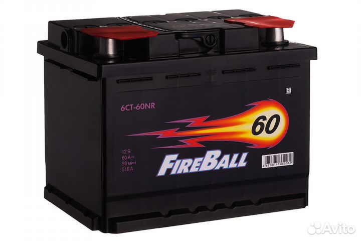 Аккумулятор автомобильный Fire ball 6ст-60 (0) NR