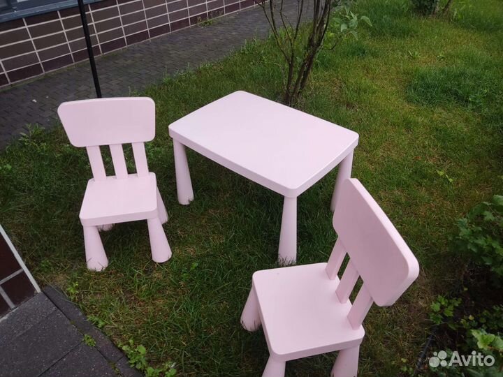 Детский стол и стул IKEA маммут