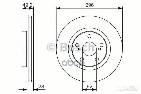 Диск тормозной 0986479S22 Bosch