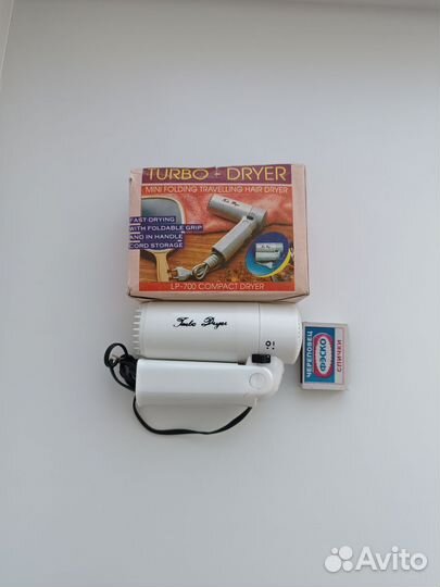 Фен мини-складной дорожный для волос LP-700. Новый