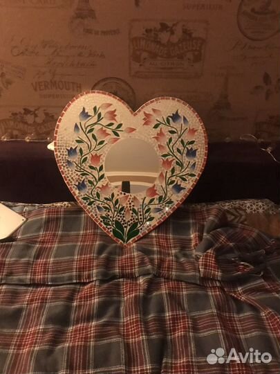 Сердце зеркало ручной работы