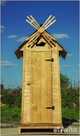 Дачный туалет деревянный прямоугольник цищ 455