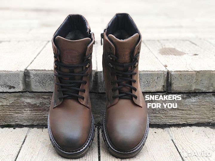 Ботинки зимние мужские стиль Timberland