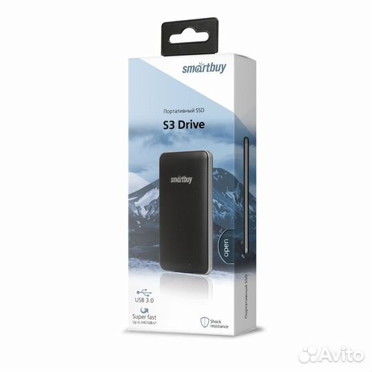 Новый.128 гб Внешний SSD SmartBuy S3,USB 3.0