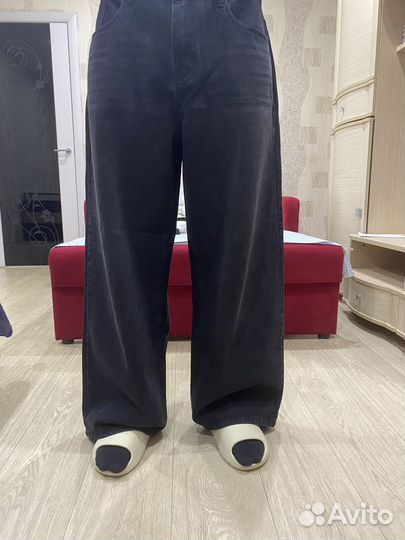 Джинсы широкие мужские черные