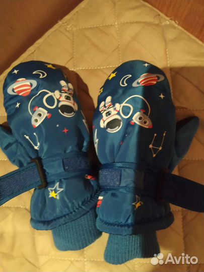 Варежки зимние детские непромокаемые
