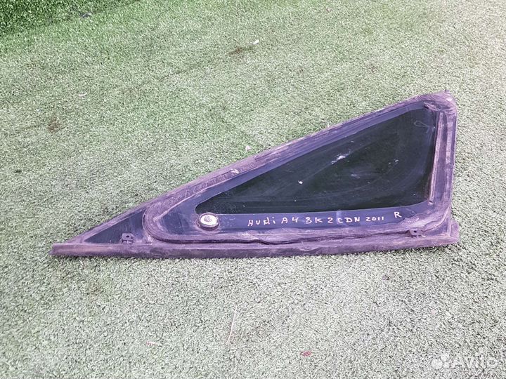 Стекло кузовное глухое форточка правое Audi A4