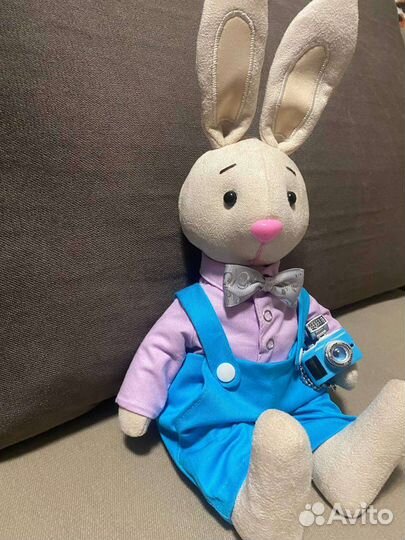 Заяц тильда с фотоаппаратом