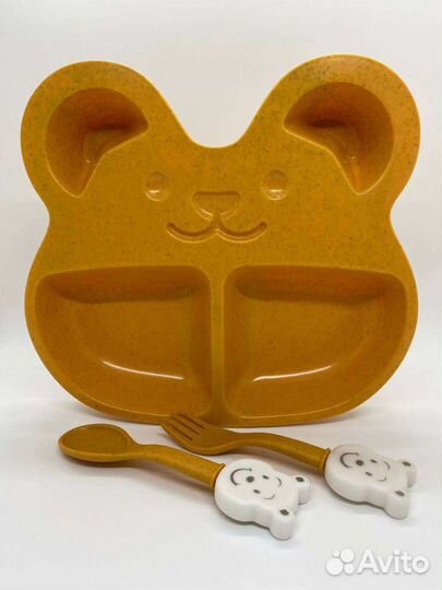 Набор детской посуды из рисовой шелухи. Новые