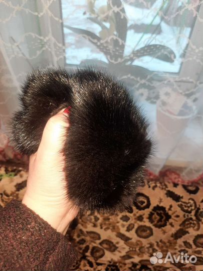 Норковый берет мягкий