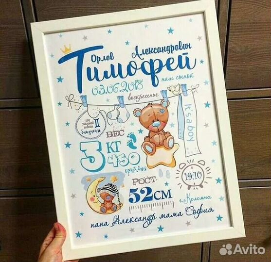 Метрика для новорожденных