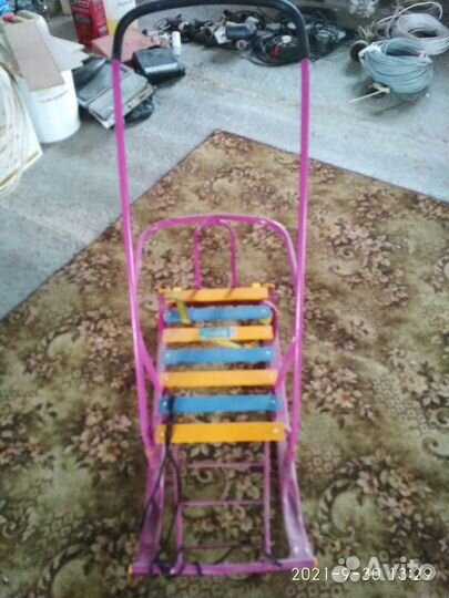 Детские санки коляска