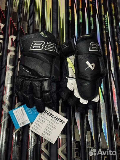 Bauer Hyperlite хоккейные краги / перчатки черные