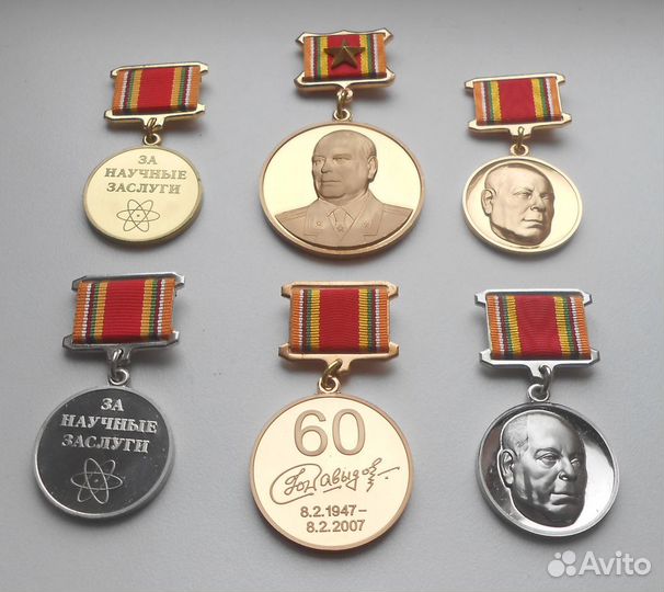 Медали 6 шт и бонус Академии прикладных наук ммд