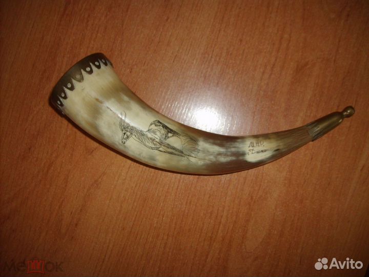 Рог-сувенир, Монголия г.Дархан, мнр 1968 год, 27cv