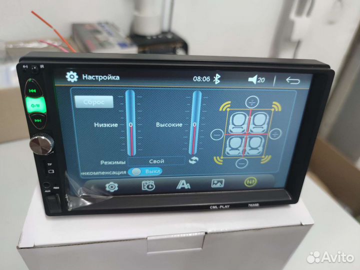 Магнитола 2din KSD 7035B,USB/Fm/Bluetooth