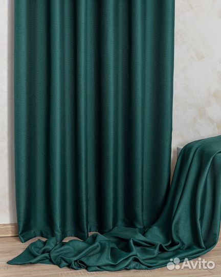 Комплект штор рогожка Орфей Виридиан