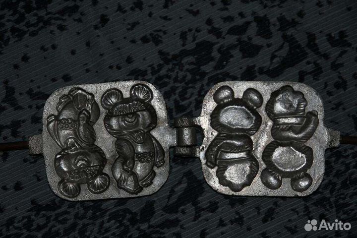 Форма для леденцов мишки сср чугун