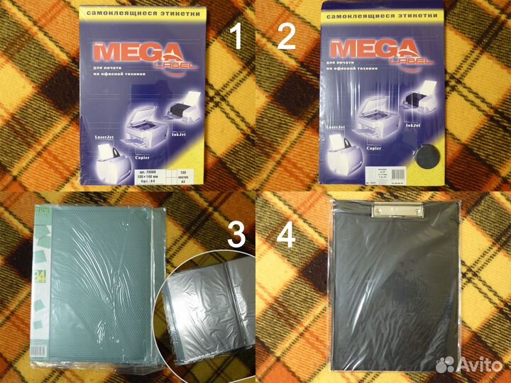 Самоклеящиеся этикетки прямоуг и cd, планшет,папка