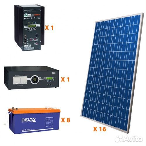 Солнечная электростанция 28 кВт*ч в сутки hybrid G