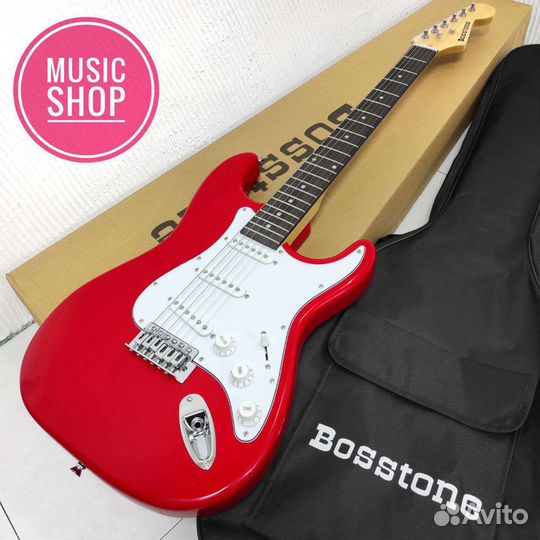 Электрогитара новая Stratocaster с чехлом