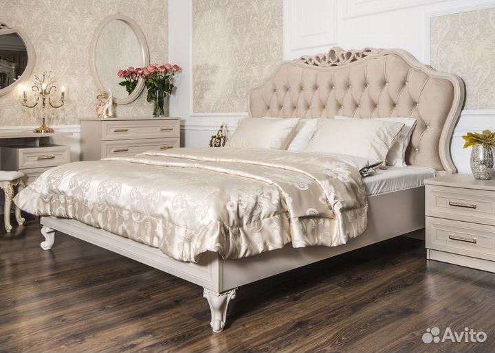 Кровать с мягким изголовьем Мокко 1600, серый камень