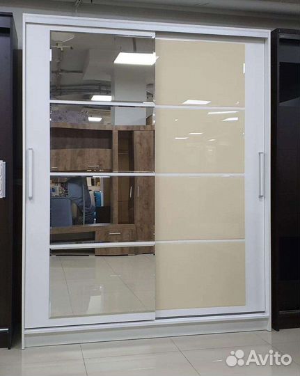 Шкаф-купе Крафт-6 Ясень белый