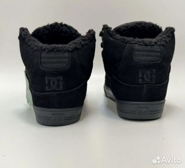 Кеды Зимние DC shoes с мехом черные