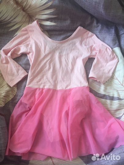 Купальник спортивный и юбка для девочки 98-104