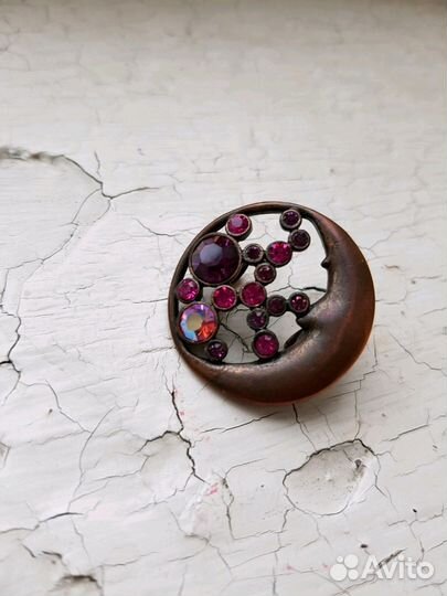 Декор Луна-месяц на резинку для волос