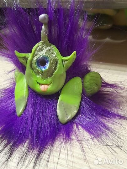 Игрушка в смешанной технике. Инопланетянин