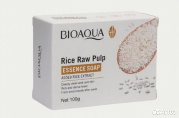 Мыло bioaqua rice raw pulp рисовое