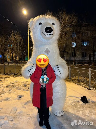 Поздравление от белого медведя/чебурашки/панды