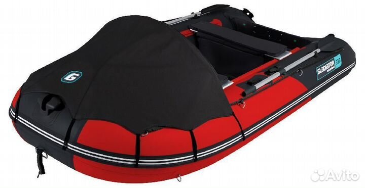 Надувная лодка gladiator C330AL черная/красная