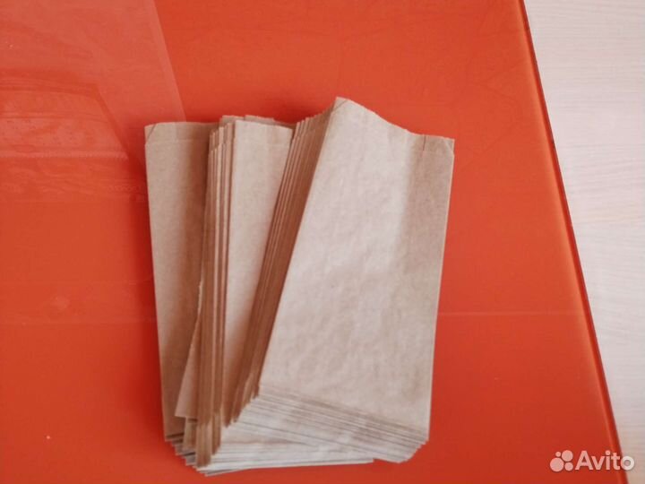 Пакеты одноразовые бумажные. Размер 20*9