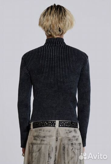 Свитер Jaded London Black Lucid Knit Track Top