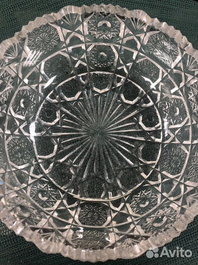Хрустальный большой салатник, ваза СССР