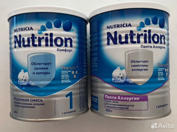 Смесь нутрилон комфорт, пепти аллергия
