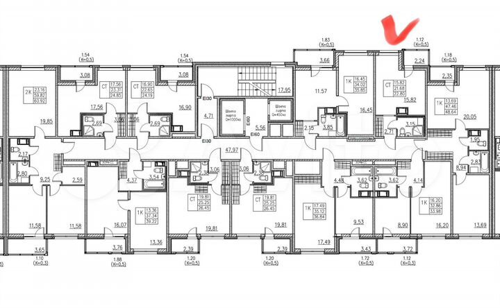 Квартира-студия, 22,8 м², 9/12 эт.