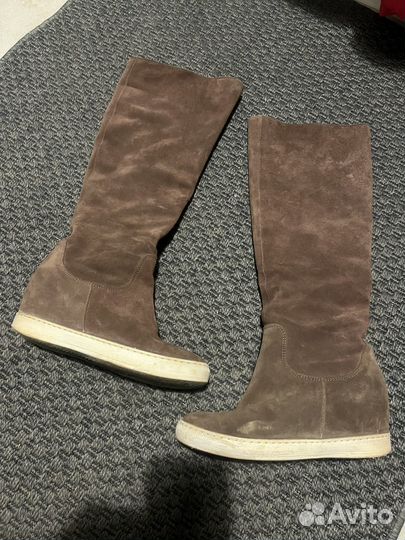 Сапоги весна замша 36