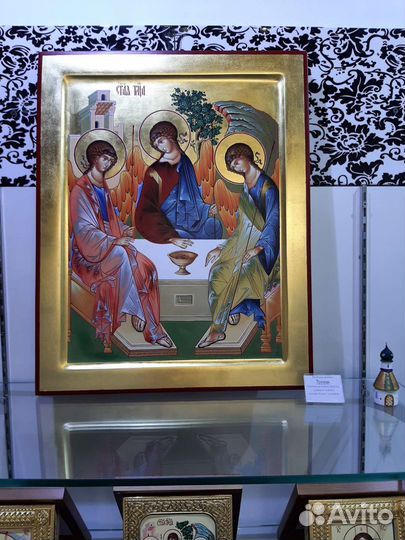 Икона рукописная Пресвятая Троица