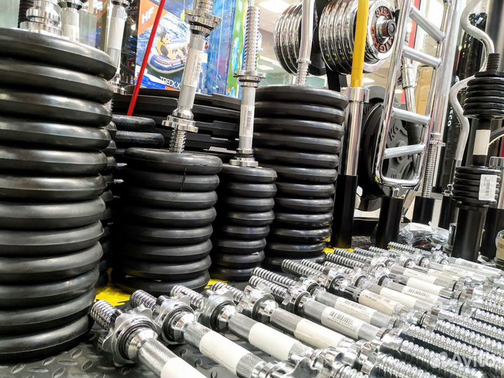 Штанга гриф прямой, гриф гантели 50 кг набор, гант