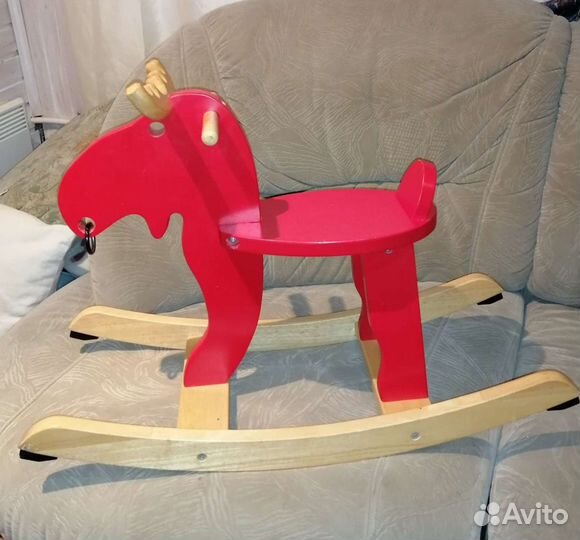 Игрушка качалка лось икея