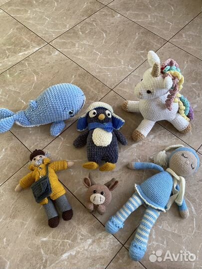 Вязаные игрушки пакетом