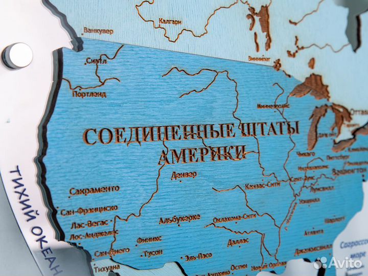 Деревянная карта мира Казань Джозани