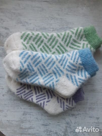 Носки шерстяные вязаные