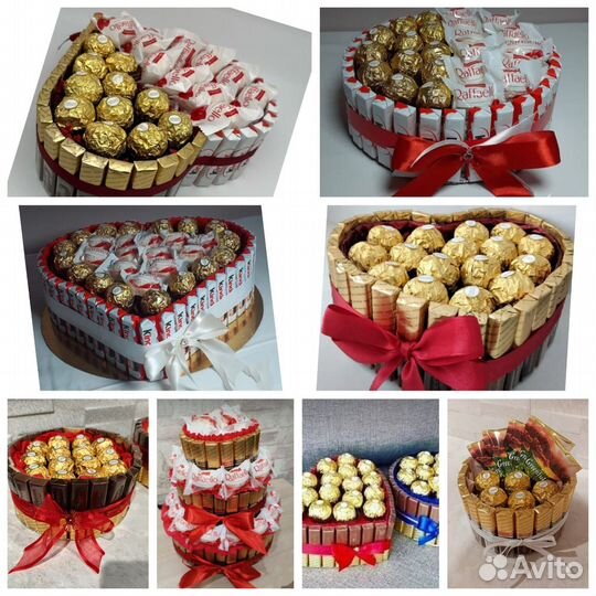 Сладкие букеты из конфет