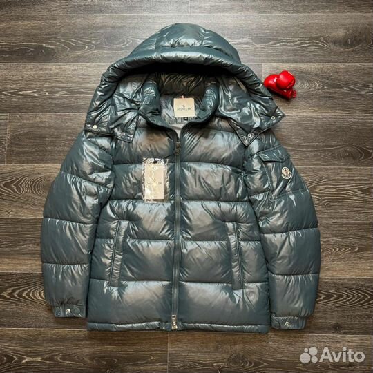 Пуховик зимний мужской moncler глянцевый 48-56