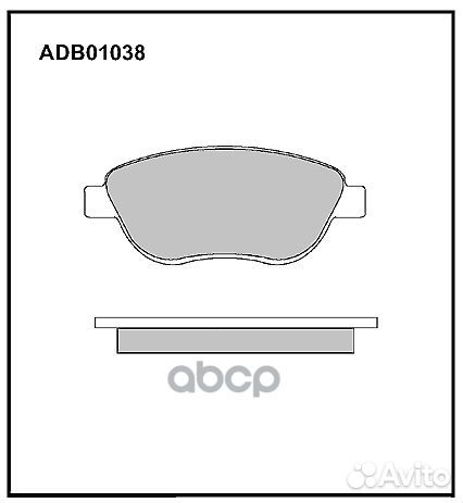 Колодки тормозные дисковые перед ADB01038 A