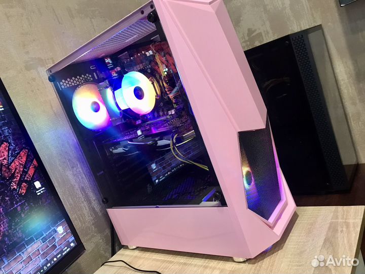 Игровой компьютер 16ядер/16гигов/gtx1060 розовый